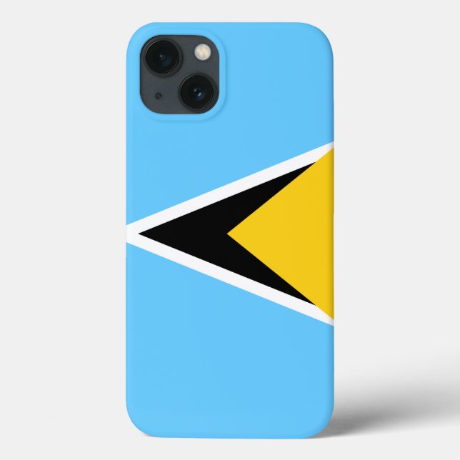 Saint Lucia Flag Case-Mate iPhone Case (Back)