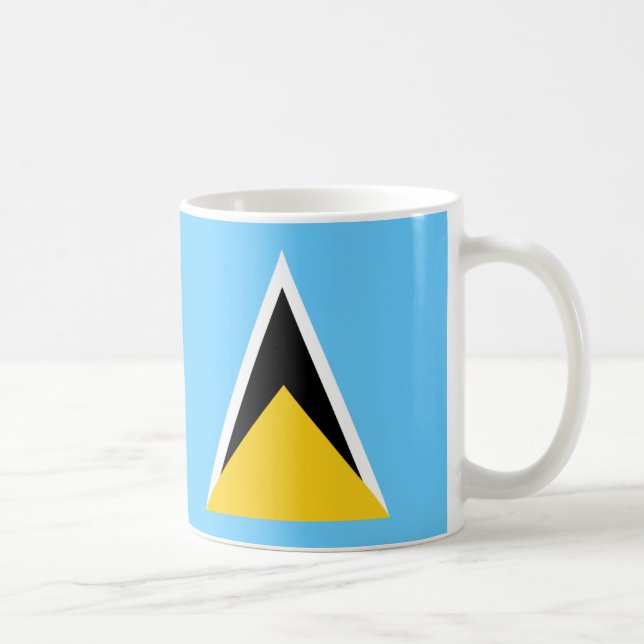 Saint Lucia Flag Ceramic Mug (Right)