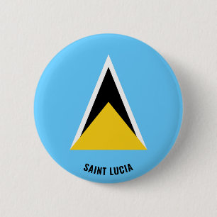 Saint Lucia Flag Charming Patriotic Button