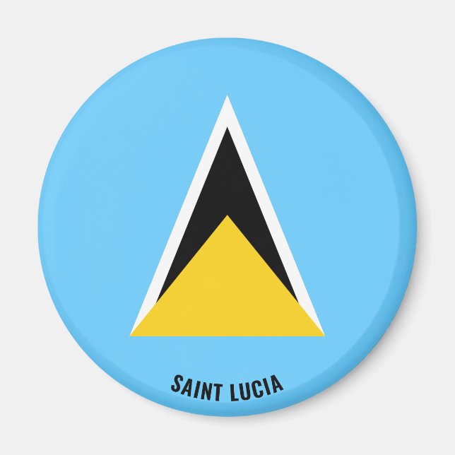 Saint Lucia Flag Charming Patriotic Magnet (Front)