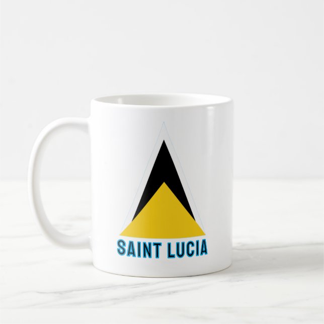 Saint Lucia Flag Coffee Mug (Left)