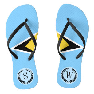 Saint Lucia Flag Flip Flops