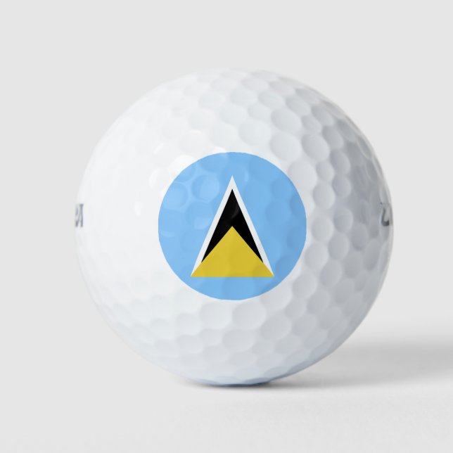 Saint Lucia flag Golf Balls (Front)