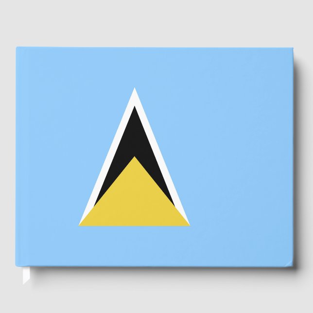 Saint Lucia flag Guest Book (Front)