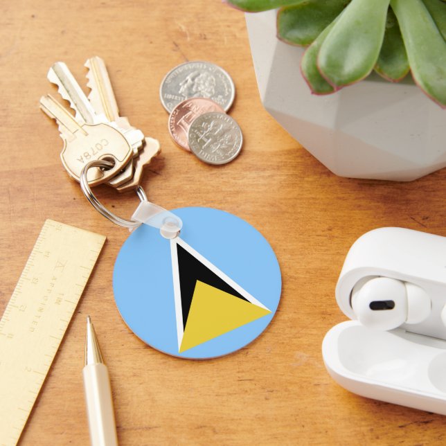 Saint Lucia flag Key Ring (Desk)