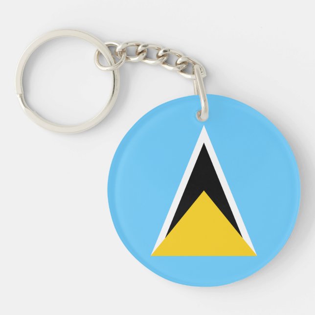 Saint Lucia Flag Key Ring (Front)