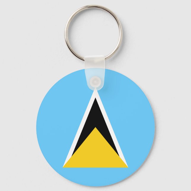 Saint Lucia Flag Key Ring (Front)