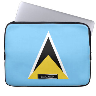 Saint Lucia Flag Laptop Sleeve