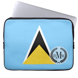Saint Lucia Flag Laptop Sleeve
