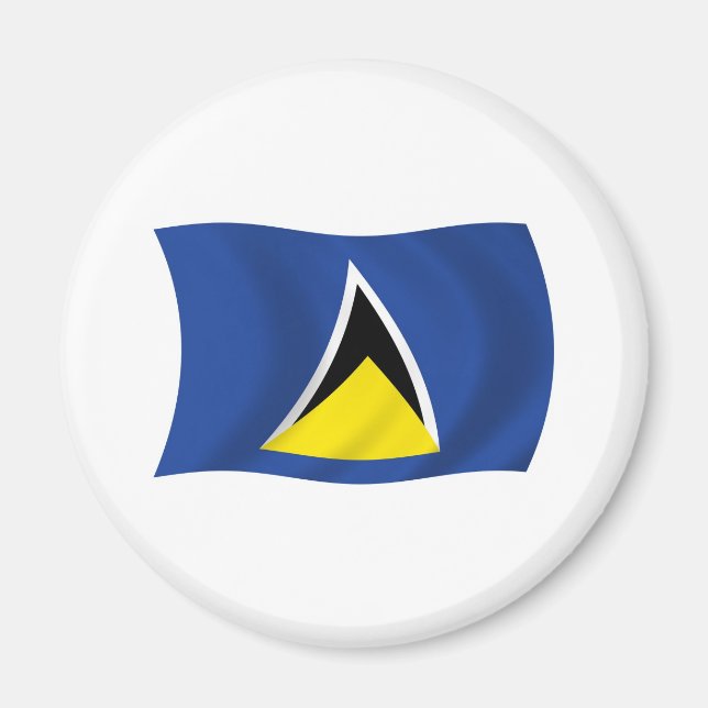 Saint Lucia Flag Magnet (Front)