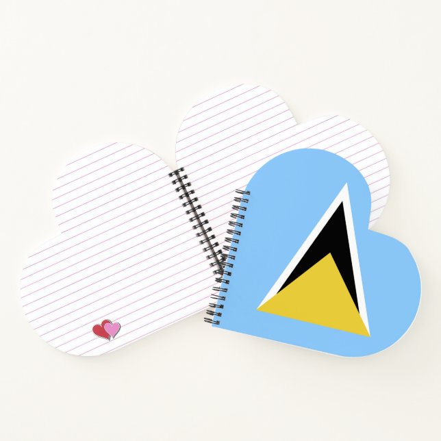 Saint Lucia flag Notebook (Inside)