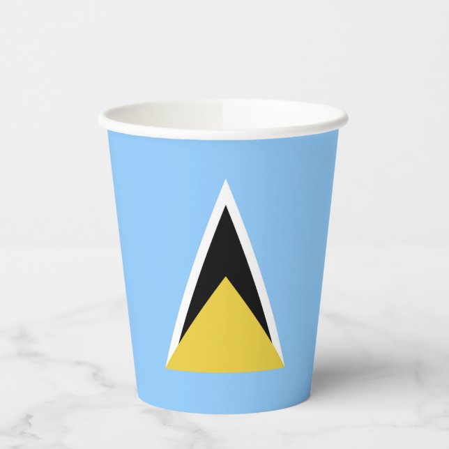 Saint Lucia flag Paper Cups (Left)
