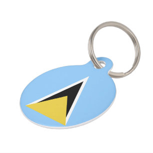 Saint Lucia flag Pet Tag