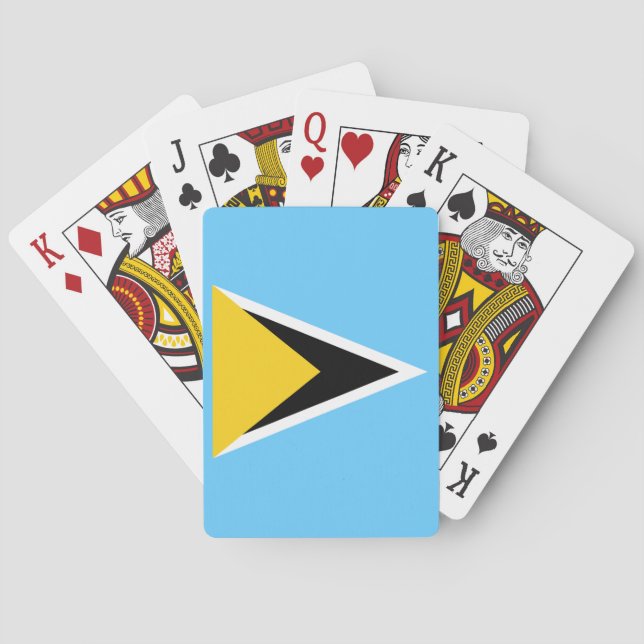 Saint  Lucia Flag Playing Cards (Back)