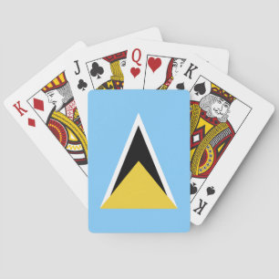 Saint Lucia Flag Playing Cards