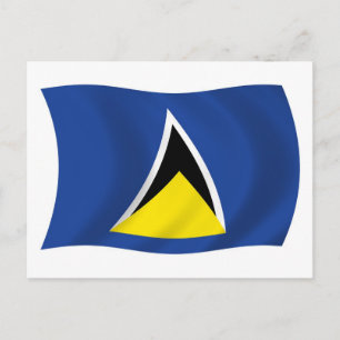 Saint Lucia Flag Postcard