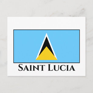 Saint Lucia Flag Postcard