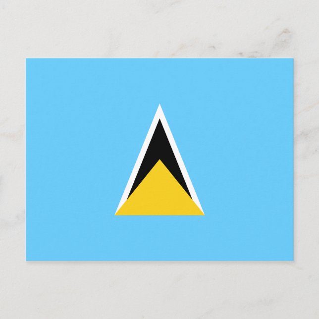 Saint Lucia Flag Postcard (Front)
