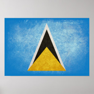 Saint Lucia Flag Poster
