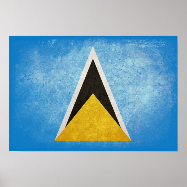 Saint Lucia Flag Poster (Front)