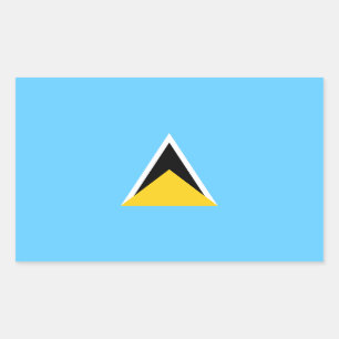 Saint Lucia Flag Rectangular Sticker