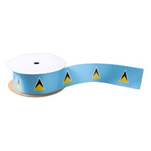 Saint Lucia Flag Satin Ribbon