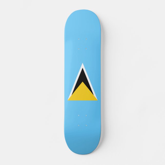 Saint Lucia Flag Skateboard (Front)