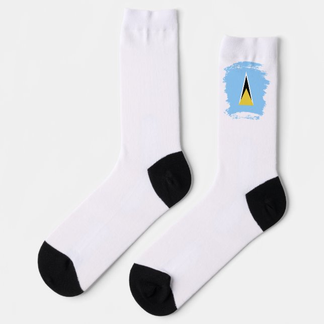 Saint Lucia flag Socks (Left)