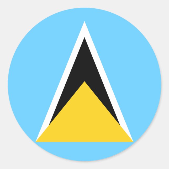 Saint Lucia Flag Sticker (Front)