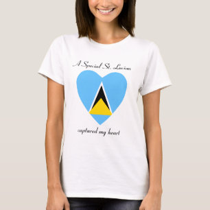 Saint Lucia Flag Sweetheart T-Shirt
