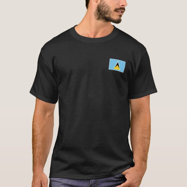 Saint Lucia Flag T-Shirt (Front)