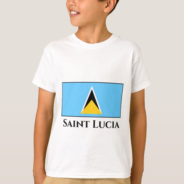 Saint Lucia Flag T-Shirt (Front)