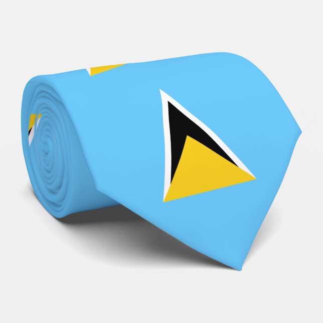 Saint Lucia Flag Tie (Rolled)