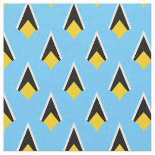 Saint Lucia Flag & Trendy Fabric /fashion, sports