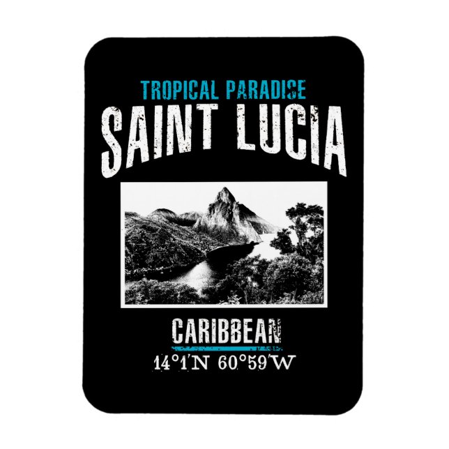Saint Lucia Magnet (Vertical)