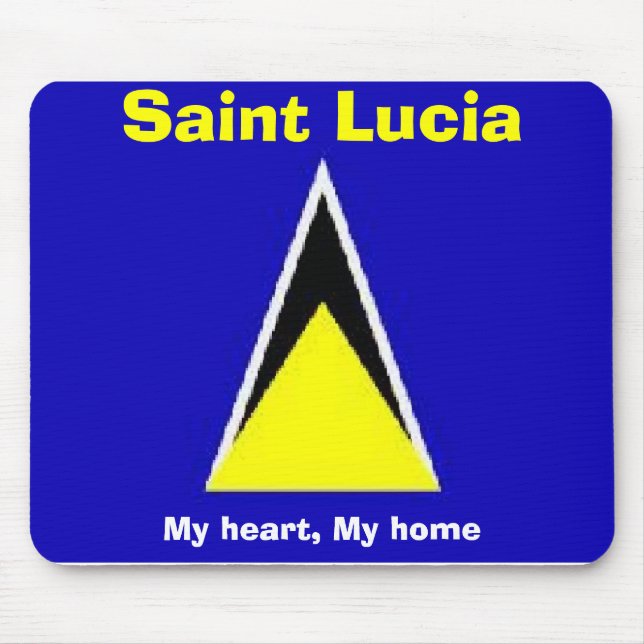 Saint Lucia Mouse Mat (Front)