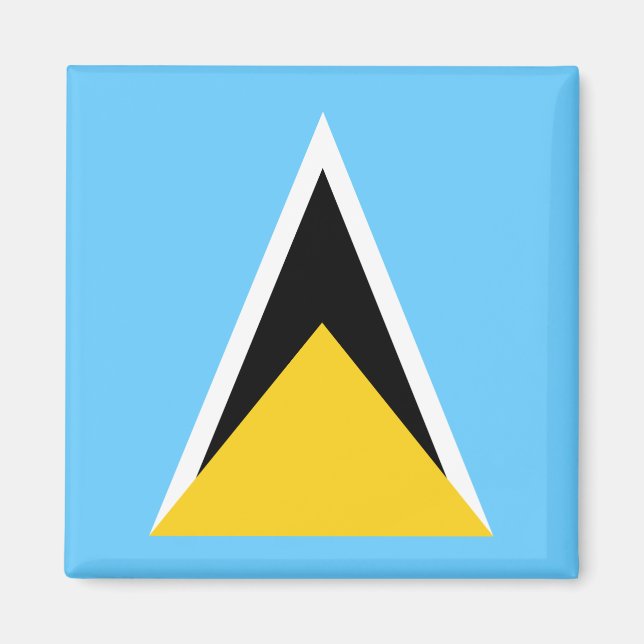 Saint Lucia National World Flag Magnet (Front)