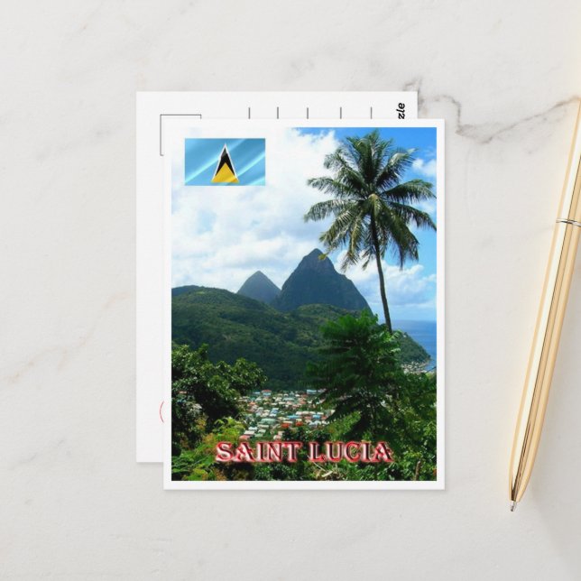 Saint Lucia - Panorama - Postcard (Front/Back In Situ)