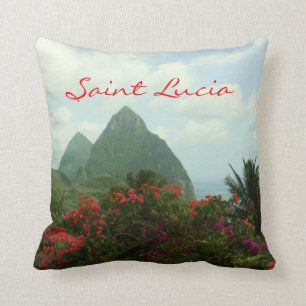 Saint Lucia Pitons Pillow
