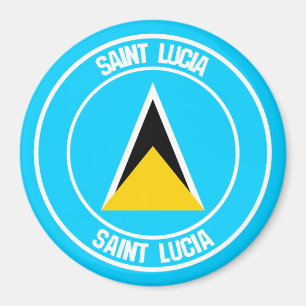 Saint Lucia Round Emblem Magnet
