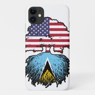 Saint Lucia Saint Lucian American USA Tree Roots iPhone 11 Case