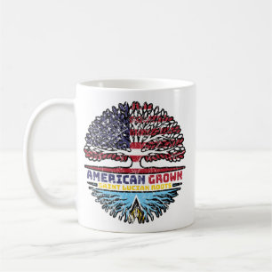 Saint Lucia Saint Lucian American USA Tree Roots Coffee Mug