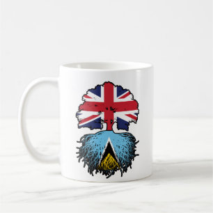 Saint Lucia Saint Lucian British UK Tree Roots Coffee Mug