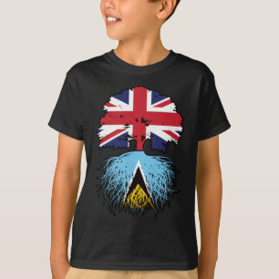 Saint Lucia Saint Lucian British UK Tree Roots T-Shirt