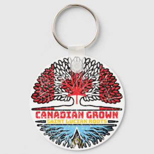 Saint Lucia Saint Lucian Canadian Canada Tree Key Ring