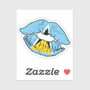 Saint Lucia Saint Lucian Lipstick Love Flag