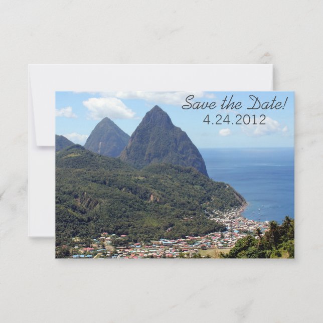 Saint Lucia Save the Date Cards (Front)