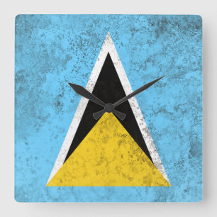 Saint Lucia Square Wall Clock
