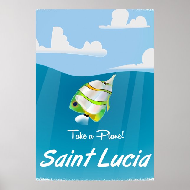 Saint Lucia Vintage vacation Poster (Front)