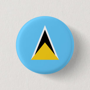 Saint Lucian Flag, Flag of Saint Lucia 3 Cm Round Badge